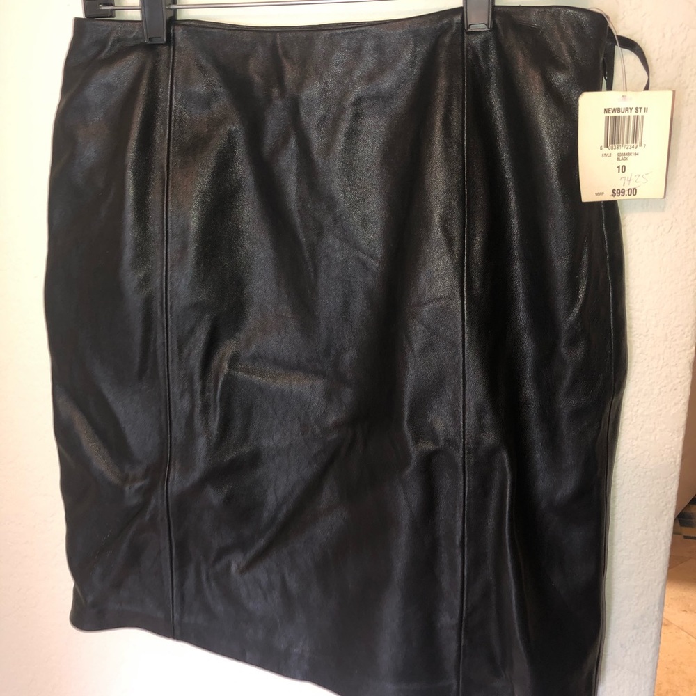 Alfani Newbury Vintage Leather Skirt